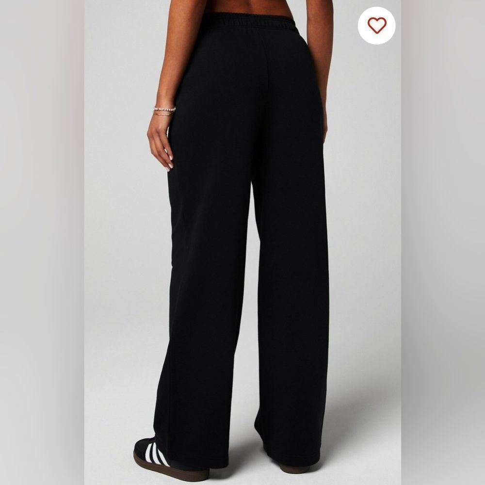 Fabletics Year Round Terry Wide Leg  black Sweatpant NWT - XL Regular